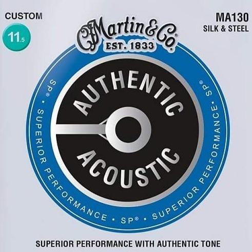 Acoustic Guitar Strings - Martin Silk & Steel Strings PACK Custom 11.5 - 47 MA130